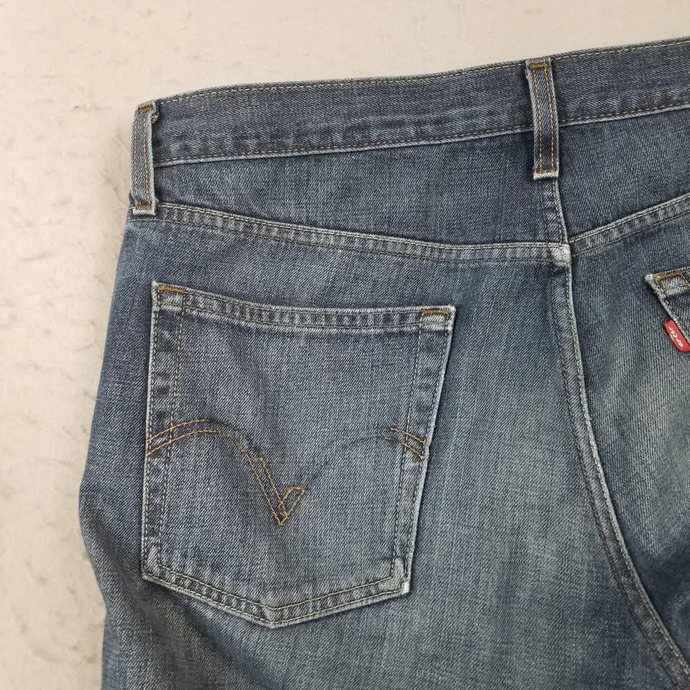 Levis 514 Jeans Mens 36x31 Blue‎ Medium Wash Slim Straight 100% Cotton Denim
